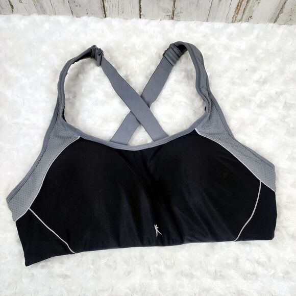 Danskin Now Max Support Cross Back High Impact Sports Bra Black Size 36C - Picture 4 of 8
